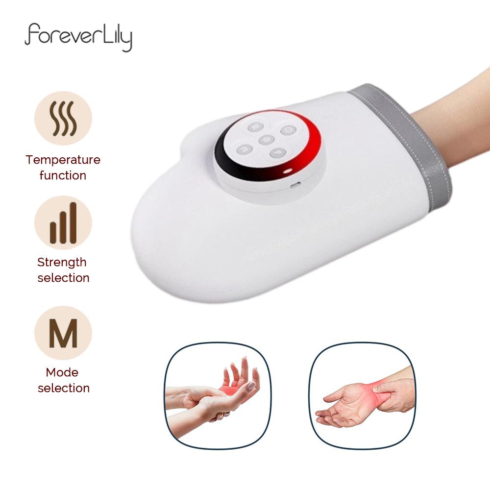Electric Hand Massager Air Pressure Kneading Wrist Massager Airbag Finger Massage Glove Hot Compress Acupoint Finger Masajeador