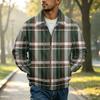 Men's Loose Fit Casual Lapel Jacket with Zip Front Closure for Everyday Outerwear