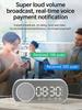 Bluetooth speaker, mirror-faced clock alarm clock smart speaker, bass-heavy FM card insertable small speaker