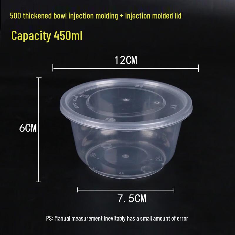 Disposable Round Plastic Bowls with Lids