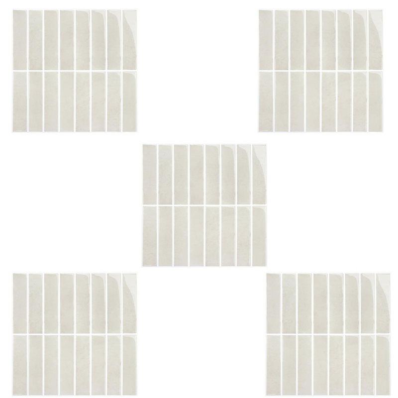 J1UL1N Waterproof For Kitchen& Bathroom Removable Beige Tile Stickers-5 Sheets Peel& Stick Decals