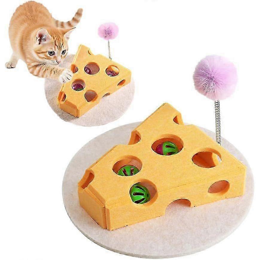Cat Toys for Indoor Cat Interactive Cats Felt Maze Box Cat Toy for Bored Adults Cats Encourages Hunting Instincts