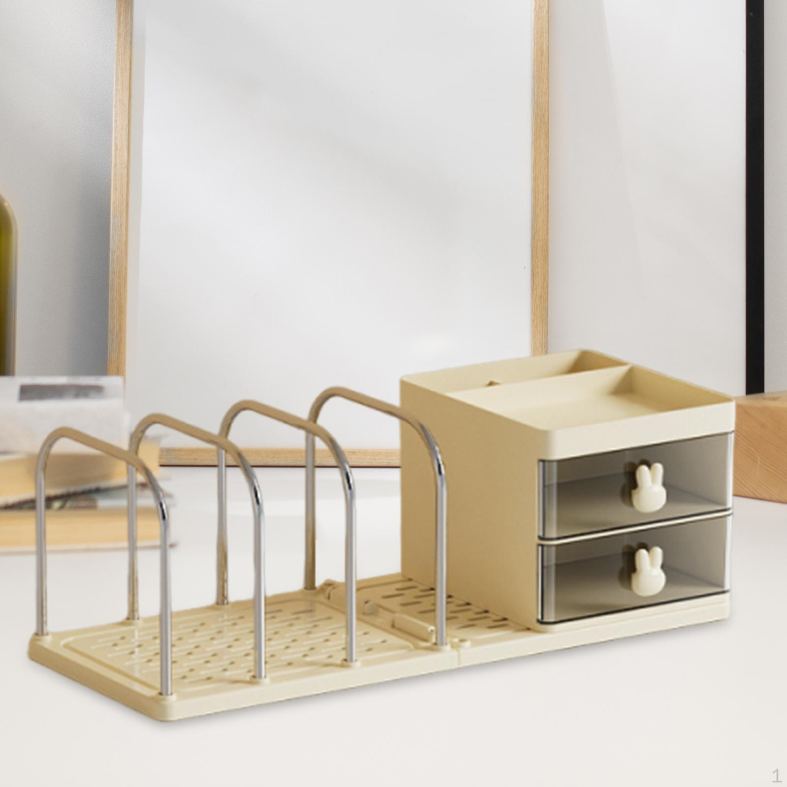 

Книжная подставка с ящиками, упор для книг для полок, органайзер для стола, держатель, школа, гостиная жёлтый