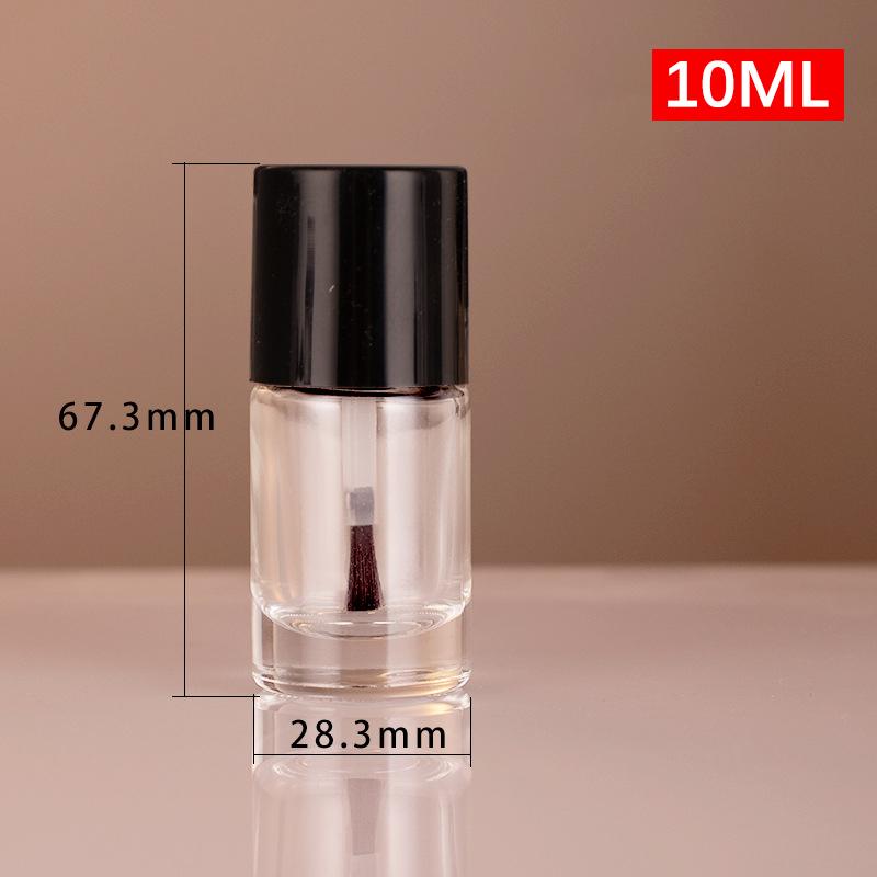 

Бутылочка для лака для ногтей 5/8/10/15 мл, расфасованная по объему, пустая бутылочка для геля для ногтей с кисточкой, стеклянная пустая бутылочка для смешивания, контейнер для подкрашивания 10ml чёрный