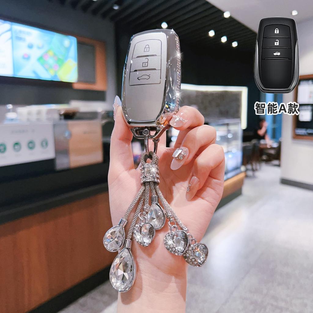 Car Remote Key Case Cover Protect Shell Fob For Toyota Corolla Cross Yaris Prius Hilux Land Cruiser Prado Crown Tlk Camry Lc200