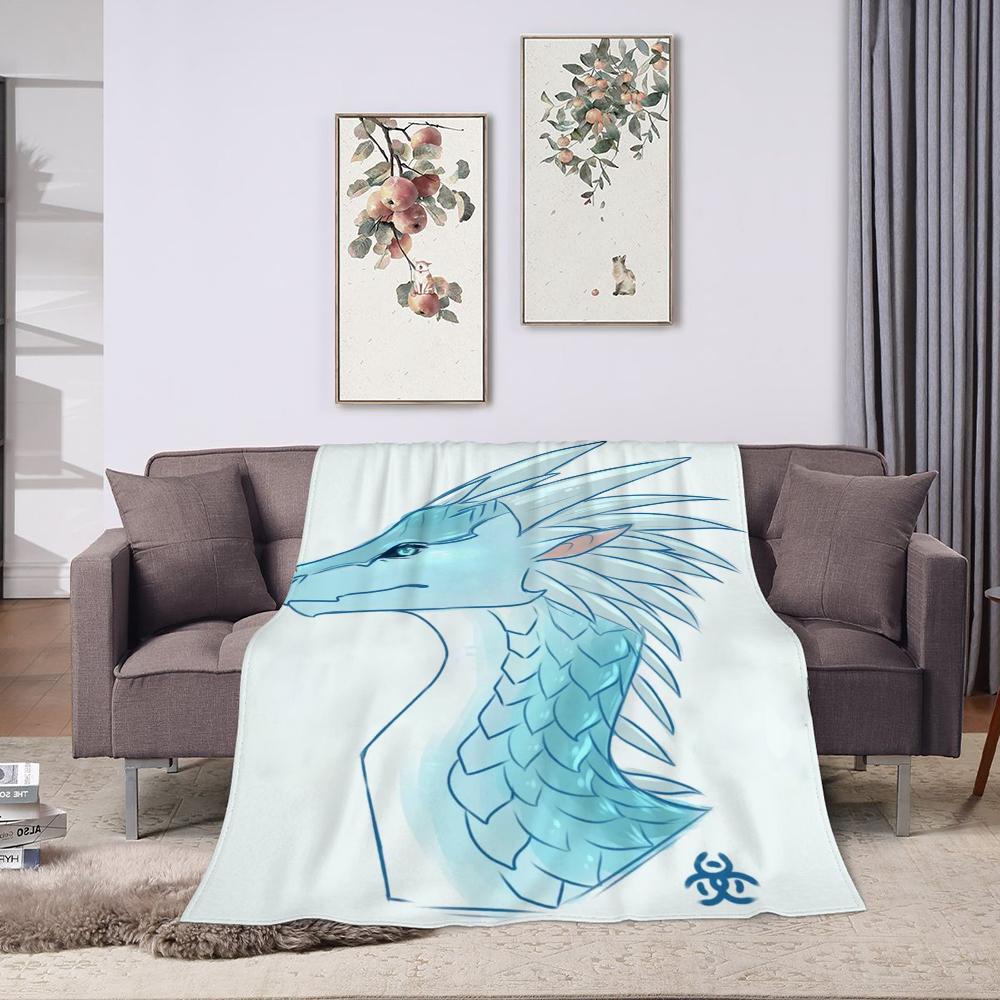 Wings Of Fire Plaid Blanket Halloween Double Bed Blankets for Decorative Sofa Fluffy Soft Blankets and Bedspreads Cobija Anime