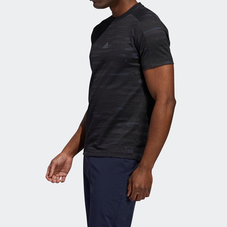 Adidas Jaq Print Short Sleeve T-Shirt Men Tops Black FT2777