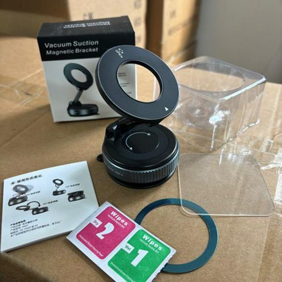 360° Rotating Foldable Car Phone Holder with Metal Rod for Navigation Metal White