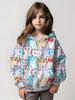 Kinderkleidung Mädchen Hoodies Langarm 3D Cartoon Print Kinder Frühling Herbst Kleidung Oberteile Outdoor Freizeit Polyester Mädchen Kleidung