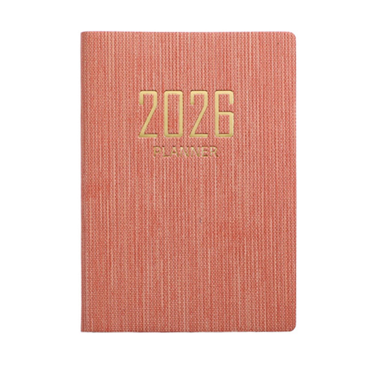 A7 Mini Planner Portable Weekly Calendar Notebook For Students And Travelers 2026 Pink_A7