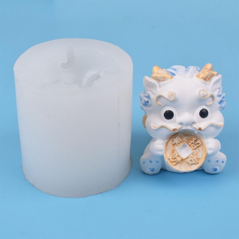 Silicone Kirin Dripping Plaster Candle Mold Epoxy Clay Craft DIY Ornaments Jewelry Making Tool Chocolate Fondant Mold