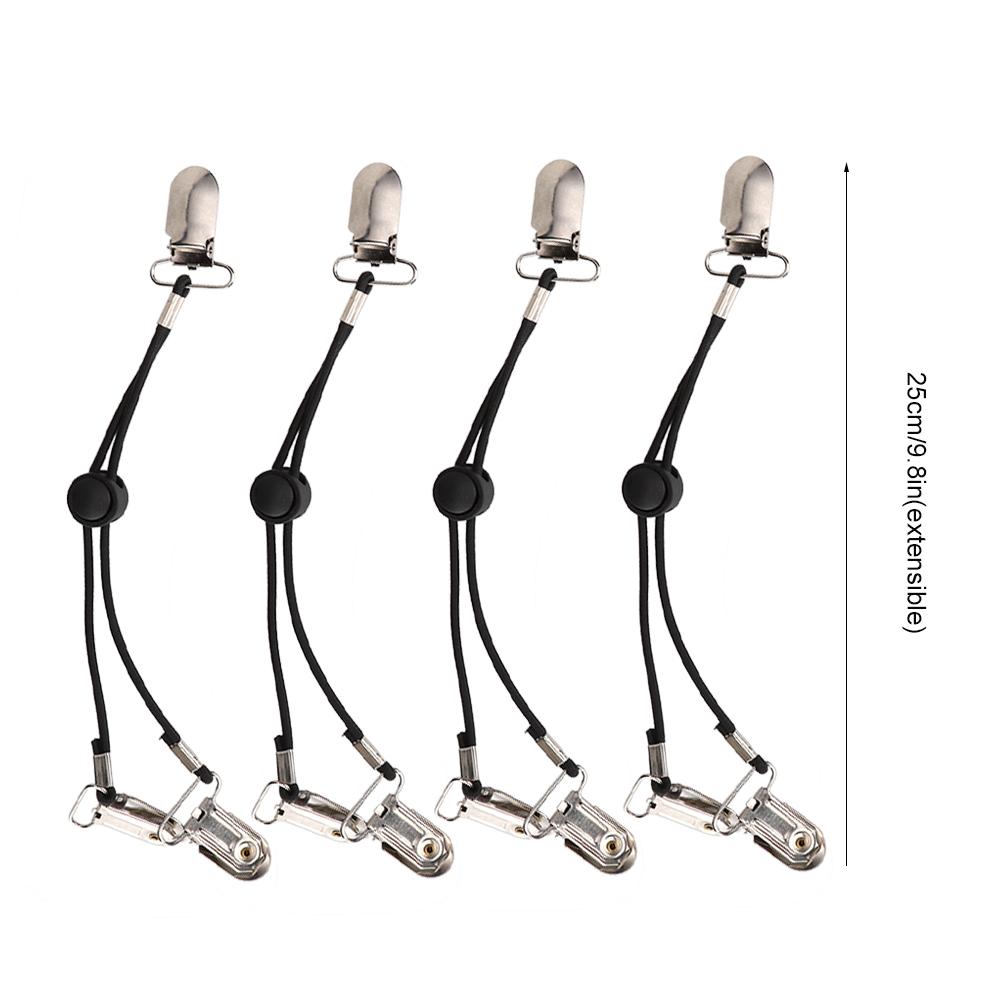 Multifunction Adjustable Bed Sheet Clips Fasteners Suspender Clip On Holders Grippers Straps(Black )
