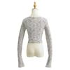 Women's Thin V-neck Cropped Top with Waist Tie & Bell Sleeves - Spring/Summer Long Sleeve Sun Protection