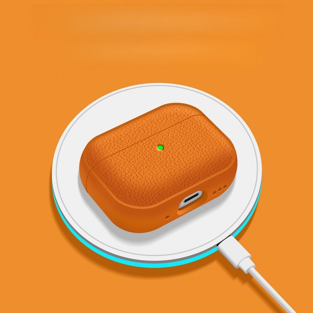 For Airpods Pro 3 Case Soft TPU Leather-Like Design Protective Cover with Lanyard and Cleaner Kit For Apple Latest Airpods Pro 3