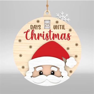 Countdown bis Weihnachten Schiebe-Ornament, Schneeflocken-Hebel zum Drehen und Zählen, Weihnachtsbaum-Schmuck, Weihnachtsdekoration, Weihnachtsgeschenk