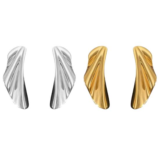 1 Pair Leaf Stud Earrings for Women, Irregular Geometric Metal Leaf Dangle Earrings, Statement Jewelry