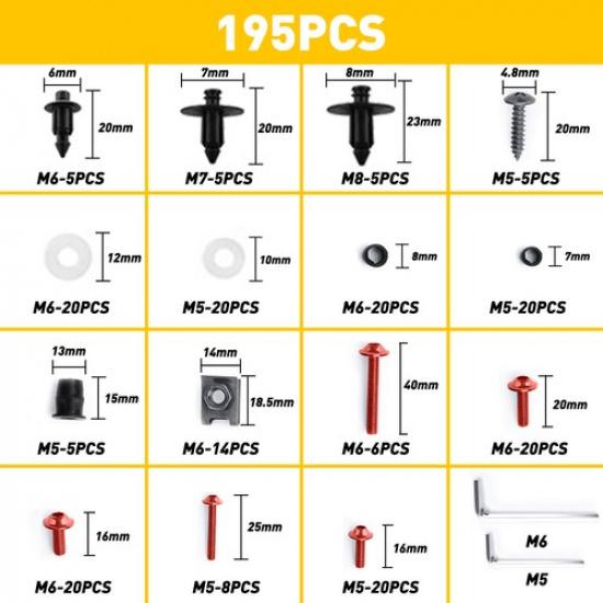 Fairing Bolts Screws Bodywork Universal Kit For BMW Suzuki YMH Honda Kawasaki