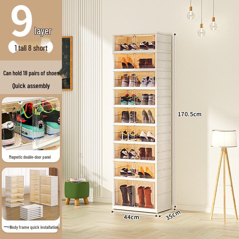 

Складная полка для хранения обуви - Не требует установки No installation, pull to use