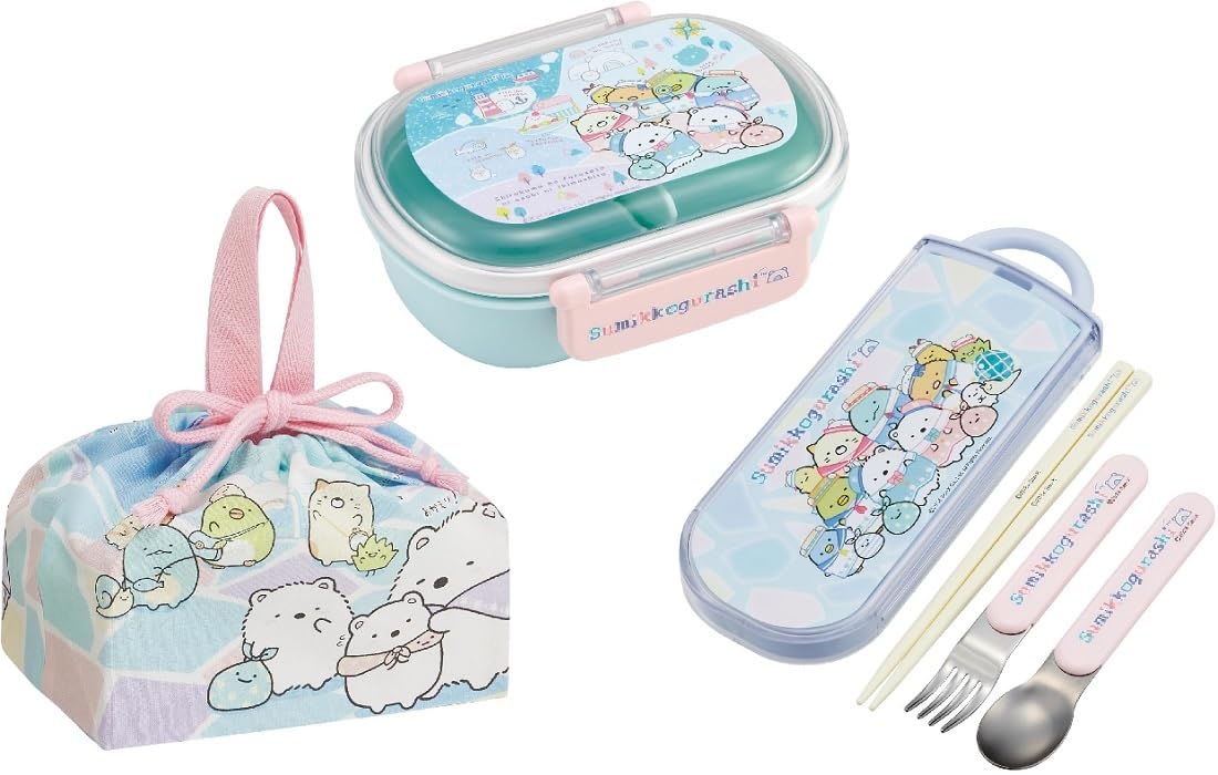 

Skater Sumikko Gurashi 25 Polar Hometown Antibacterial Dishwasher Safe Soft Lid Tight Lunch Oval 360ml Trio Set Lunch Sumikko Gurashi Polar Bear Kids синий