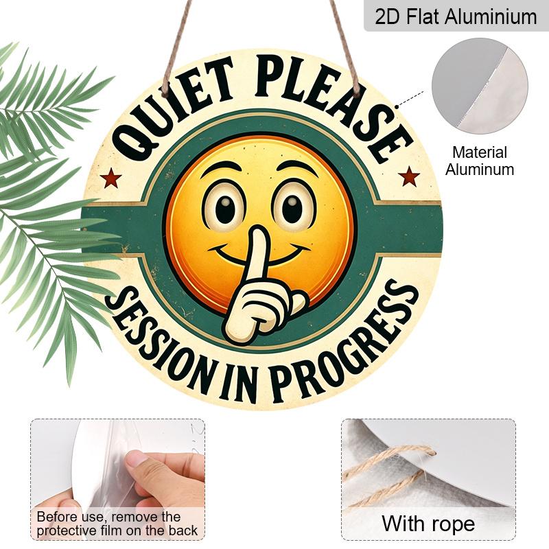 2D Flat Aluminum Retro-style "Do Not Disturb" Themed Wall Decoration. Available in Various Sizes. Suitable for Libraries, Living Rooms, Cafes