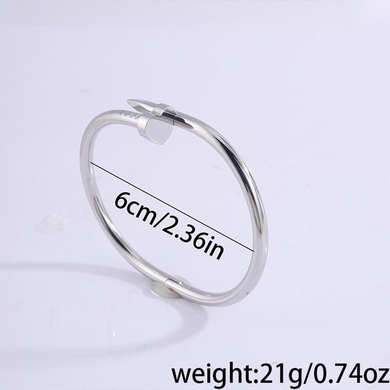 1Pcs Silver Love Bracelet Stainless Steel Heart-shaped Bracelet Women Advanced and Non Fading Titanium Steel Jewelry