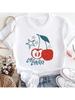 Holiday Short Sleeved Cartoon Cherry Pattern Casual Style Round Neck Fashionable T-Shirt Sweet And Cute Wounisex's Summer Top