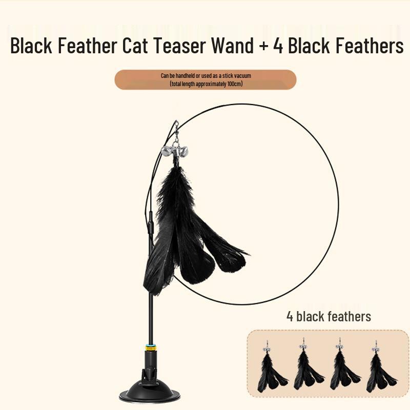 Self-Entertainment Cat Teaser Wand with Suction Cup - Stress Relief Toy for Kittens