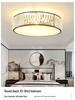 Modern Minimalist Round LED Crystal Ceiling Light for Bedroom, Living Room, Dining Room, and Study