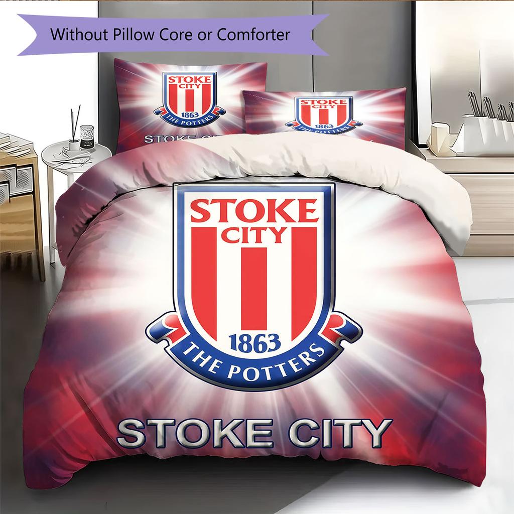 SCFC Logo Bedding Quilt Set Quilt Cover Pillowcase Home Decoration Birthday Gift (1 * Duvet Cover + 2 * Pillowcase, Without Core)
