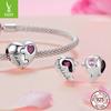 Love Heart-Shaped Mother And Daughter Creative Puzzle Beaded S925 Silver Fashion Versatile Diy Bracelet Accessories