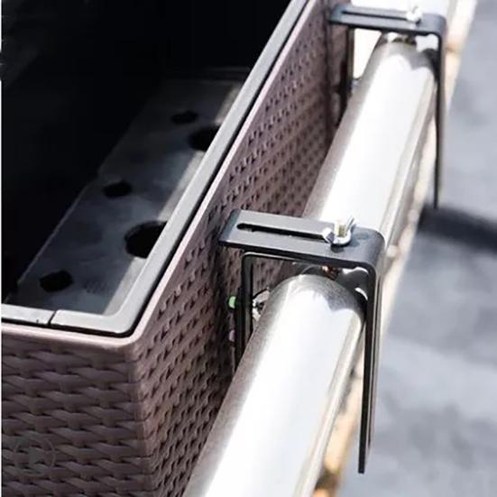 1 set di ganci per vasi di fiori regolabili, robusti e facili da installare, in ferro, da appendere alla parete, per vasi di piante