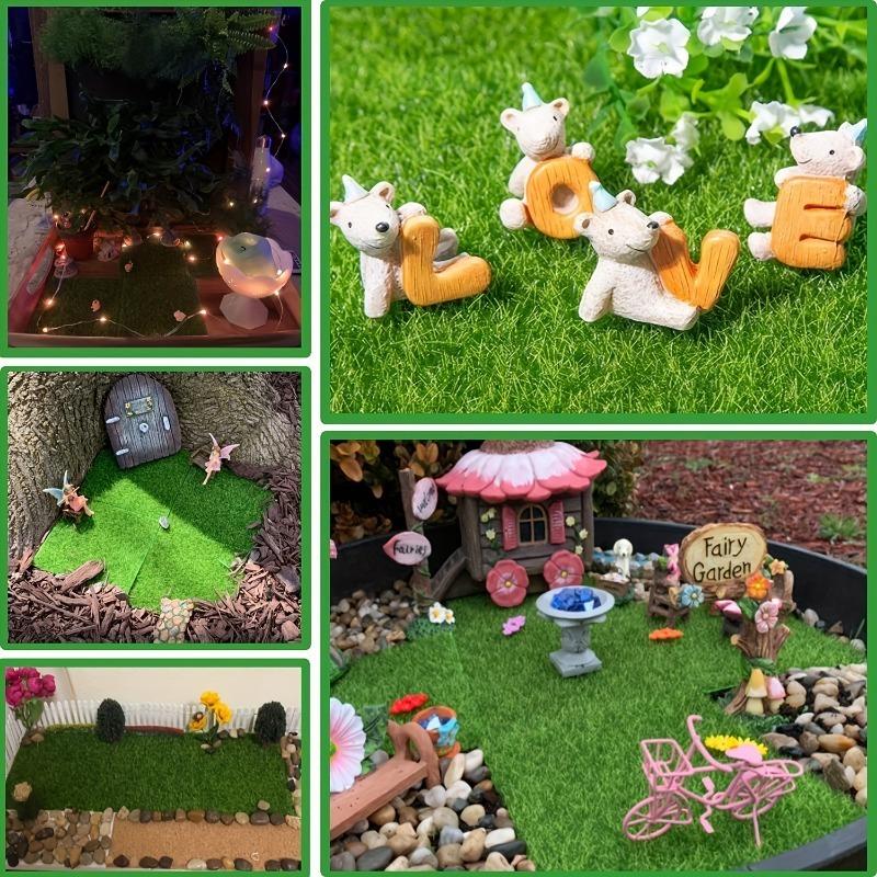 1 Peça Mini Gramado Artificial Terrários DIY Decoração de Micro Paisagem Musgo Falso Miniaturas de Bonsai Ornamento de Jardim