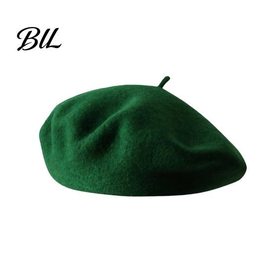 Solid Color Wool Hat Women French Beret Hat, Blend Artist Retro Literary Street Photography Cap Painter Cap, Cozy for Autumn Winter Vintage Style