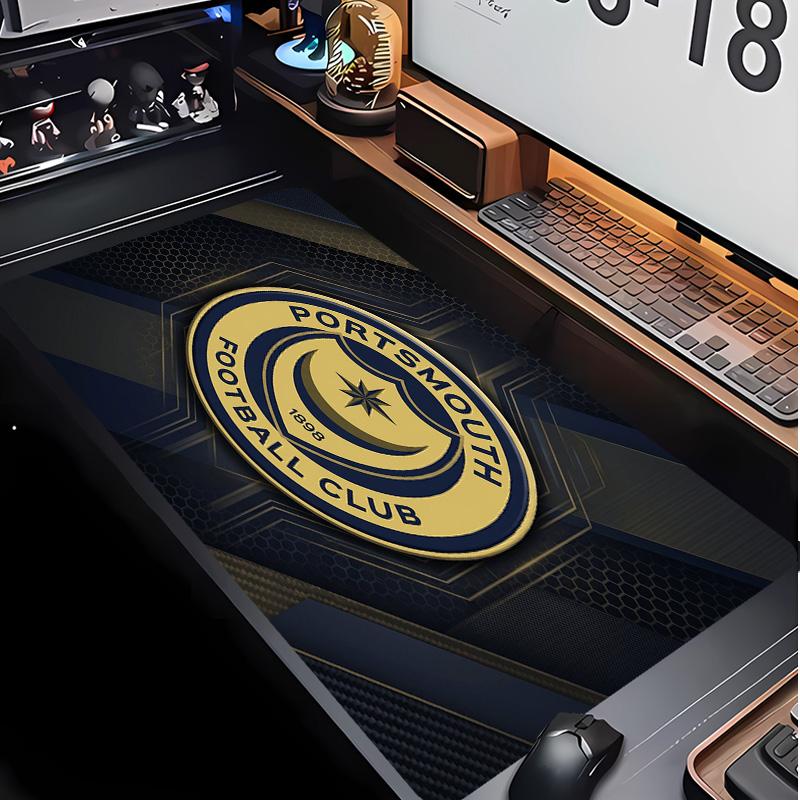 Portsmouth FC Football Pattern Mouse Pad Non?Slip Rubber Base Gaming Mousepad For Desk Office Home