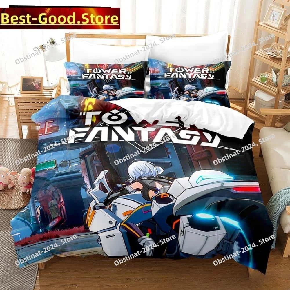 3D Game Tower of Fantasy Anime Bedding Set Duvet Cover Full Queen King Size Pillowcase Bed Print Aldult Kid Bedroom Single Twin