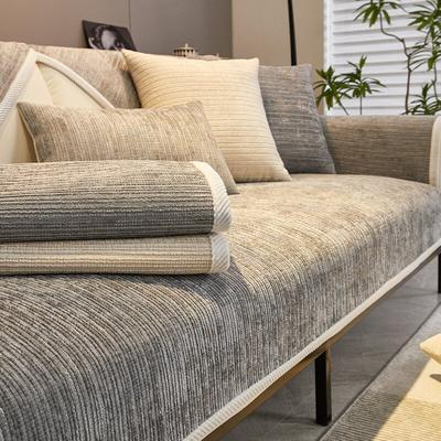 Chenille Sofa Covers Stripe Sofa Cushion Home Decor Armchair Towel Furniture Seat Cover Corner Sofa Slipcover for Living Room