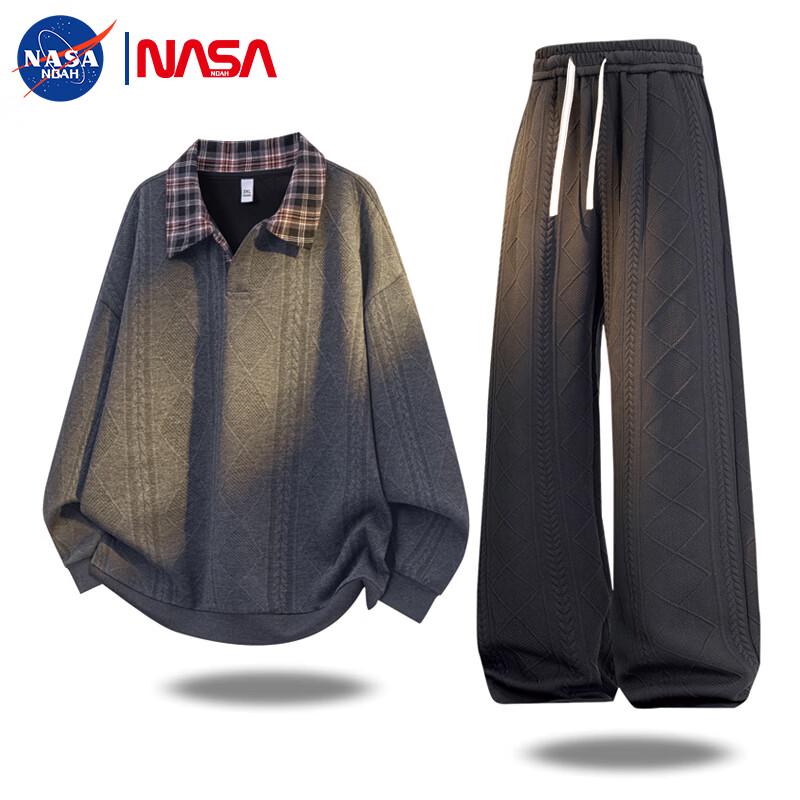 Мужской повседневный комплект: толстовка и брюки NASA NOAH 4XL