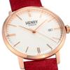Uhr REGENCYSUEDE Regency Suede Weißes Zifferblatt Edelstahl Mineralglas Quarz 40MM London London Uhr Silber [Henry London] HL40-S-0352 Herren