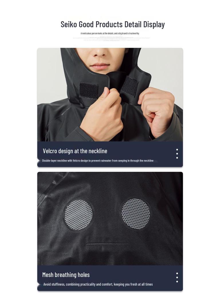 Full-Body Waterproof Riding & Hiking Reflective Raincoat and Pants Set