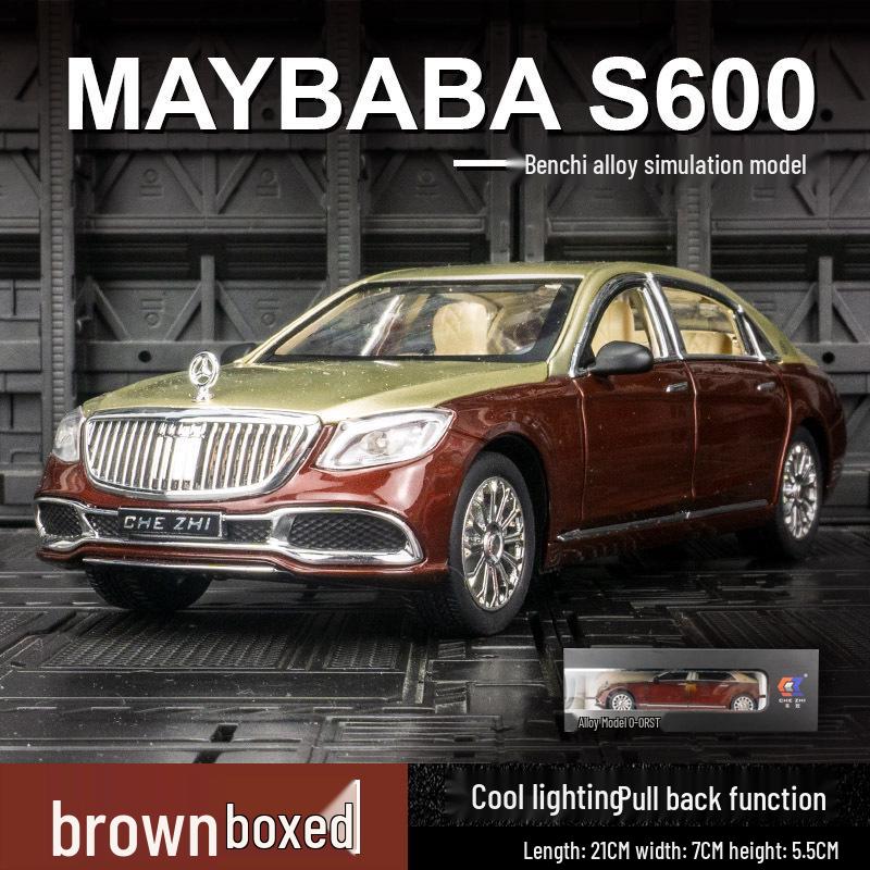

CZ24302 Модель седана Maybach S600 из сплава: Имитация Игрушечная машинка с инерционным механизмом Украшение красный/золотой