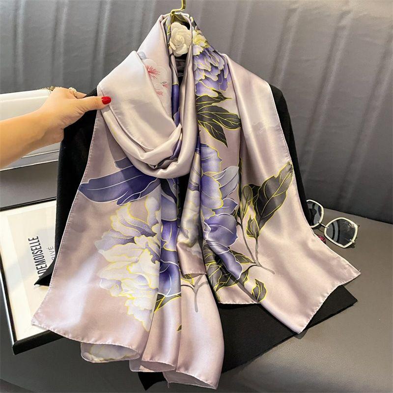 Hangzhou Seidenschal für Damen Vielseitiger modischer langer Überwurf für Frühling und Herbst für den Winter Dünner hochwertiger Schal