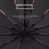Extra Large Reinforced Folding Umbrella: Automatic Dual-Use Sun and Rain Shade for Men