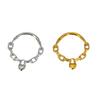 Surgical Steel Nose Rings Hoop Heart Chain Designs Septum Jewelry for Women and Girls 8/10MM In Gold or Silver
