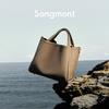 Small and Medium-sized Vegetable Baskets Made of Genuine Leather, One Shoulder Large Capacity, Niche Commuting Hand-held Bucket Bag