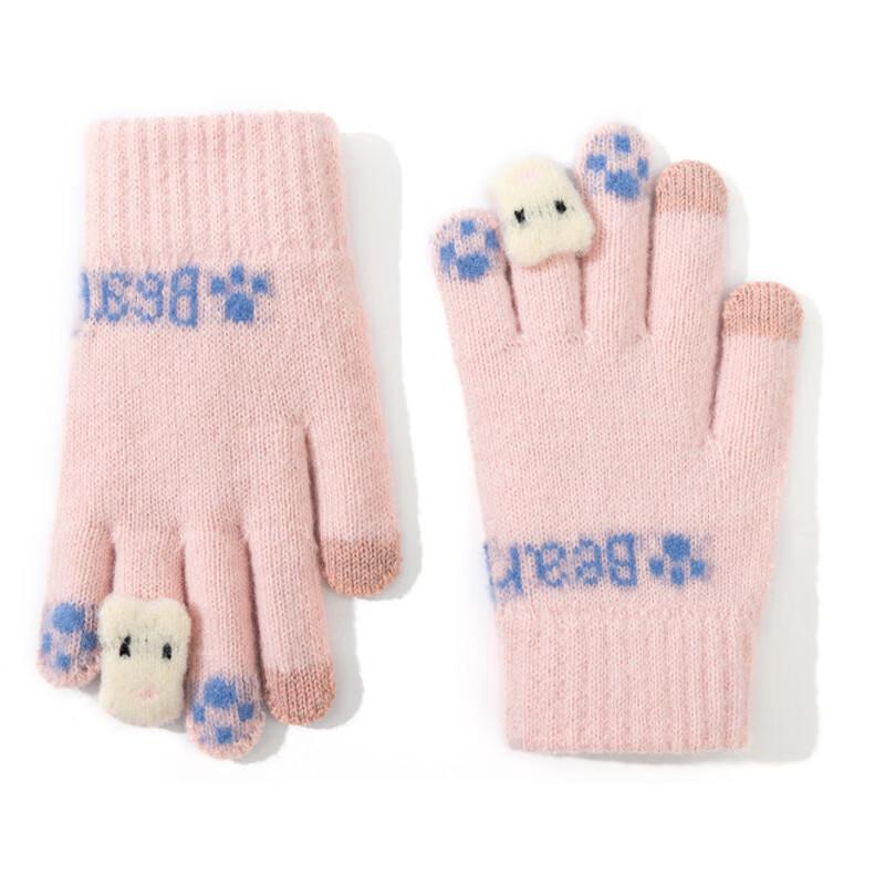 LCsanyp Women s Winter Touchscreen Plush Knit Gloves B005 One Size
