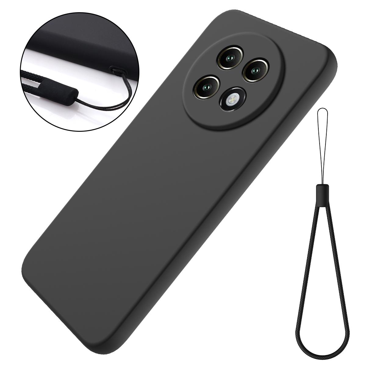 

Для Realme Realme 13+ 5G/13 Pro 5G (Китай) Чехол Жидкий силикон Защита от царапин Чехол для телефона с ремешком на руку A
