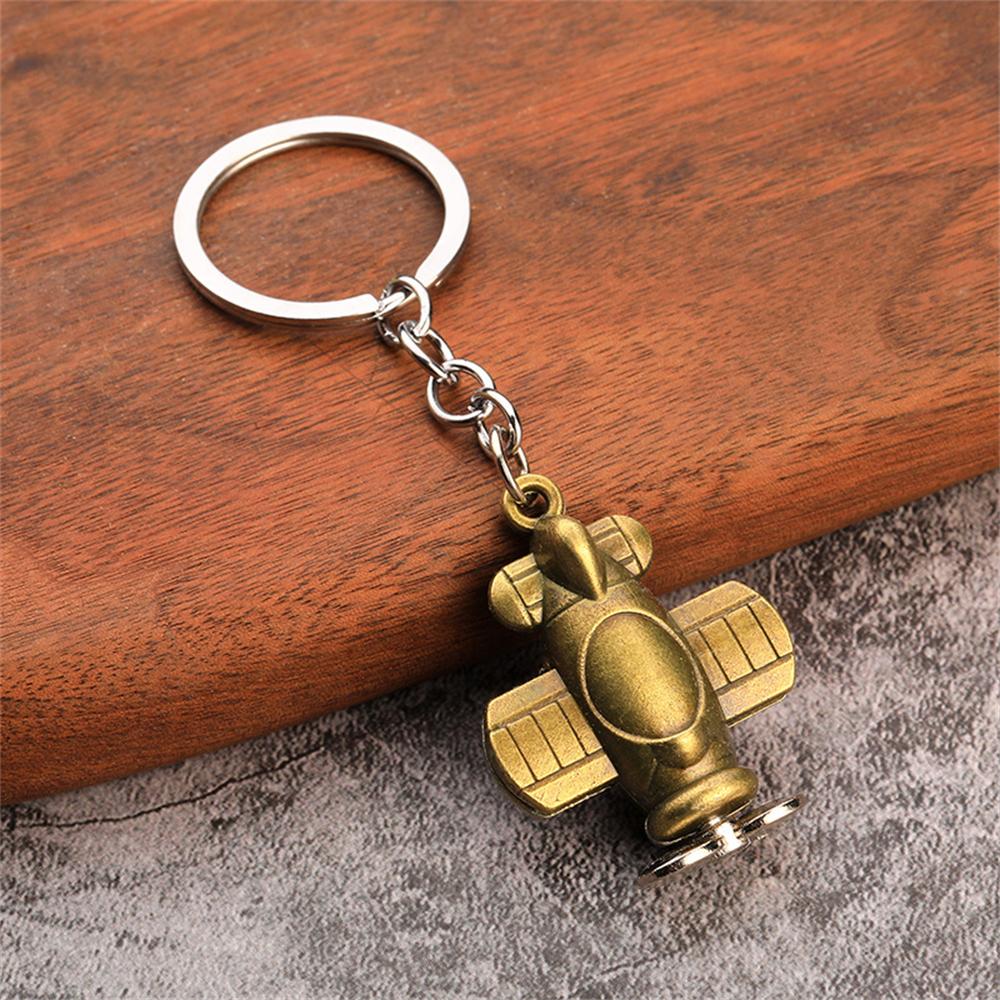 Heavy Punk 3D Tank Pendant Keychains Metal Creative Tanks Airplane Keyrings Men Women Buckle Car Motorcycle Trinket Key Holder