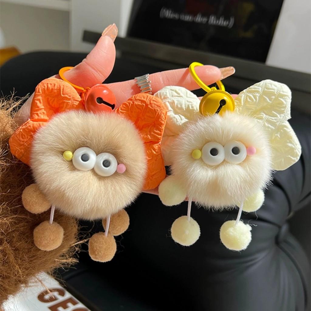 Rex Cute Rabbit Bow Briquettes Elf Action Bag Hanging Cartoon Plush Keychain Toy