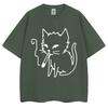 Funny Smoking Cat Meme Graphic Tshirt Unisex Women Fashion Y2k Humor Short Sleeve Oversized Cozy Cotton Casual T Shirts Streetwear