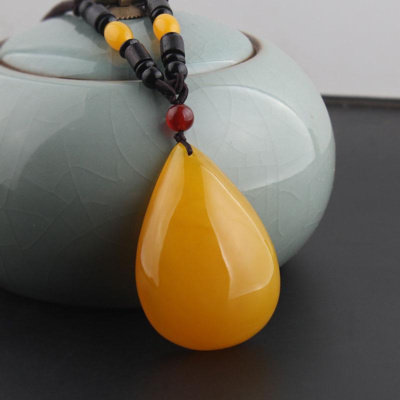 

Жіноче намисто з підвіскою BLINGBAY Нове універсальне намисто з імітацією воску з бурштину, ланцюжок-светр, довге намисто, ланцюжок, ювелірні вироби для дівчаток, подарунки